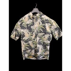 COOKE STREET Hawaiian Shirt Button Up Aloha Pineapples Reverse Print Men's Large